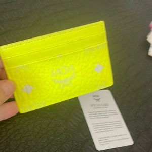 MCM NeonYellow Card Holder Brand New
